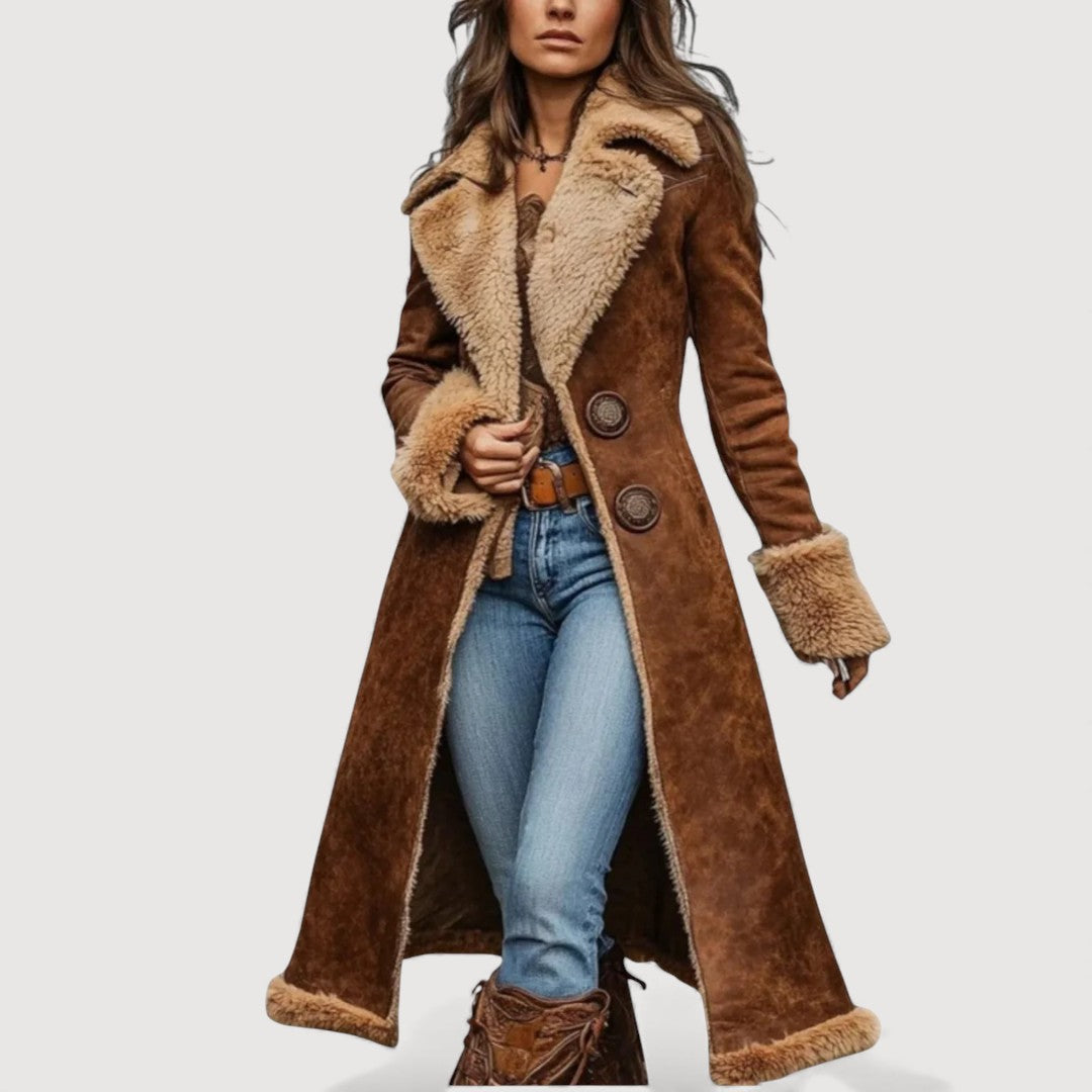 Ara™ Shearling-Style Long Coat