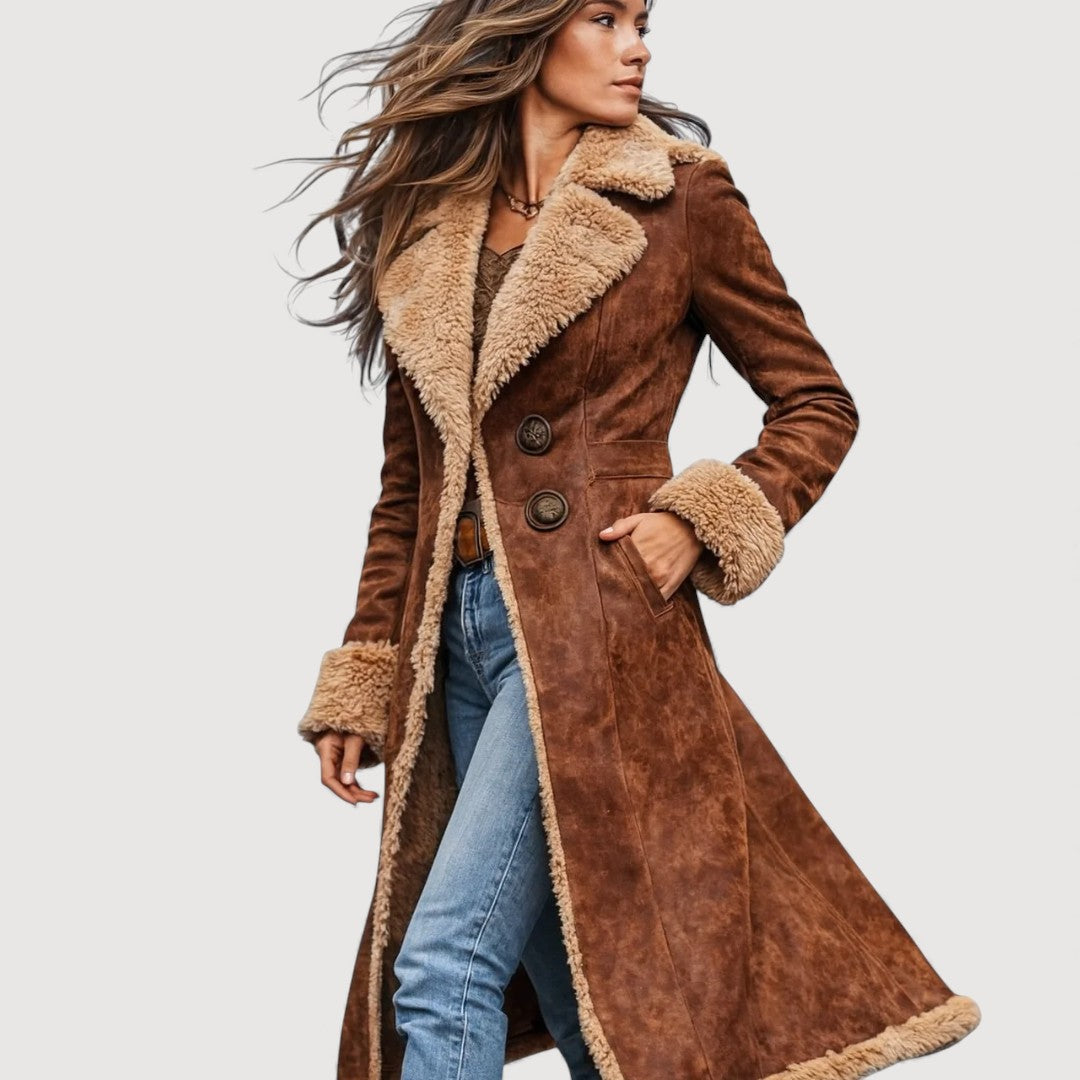 Ara™ Shearling-Style Long Coat