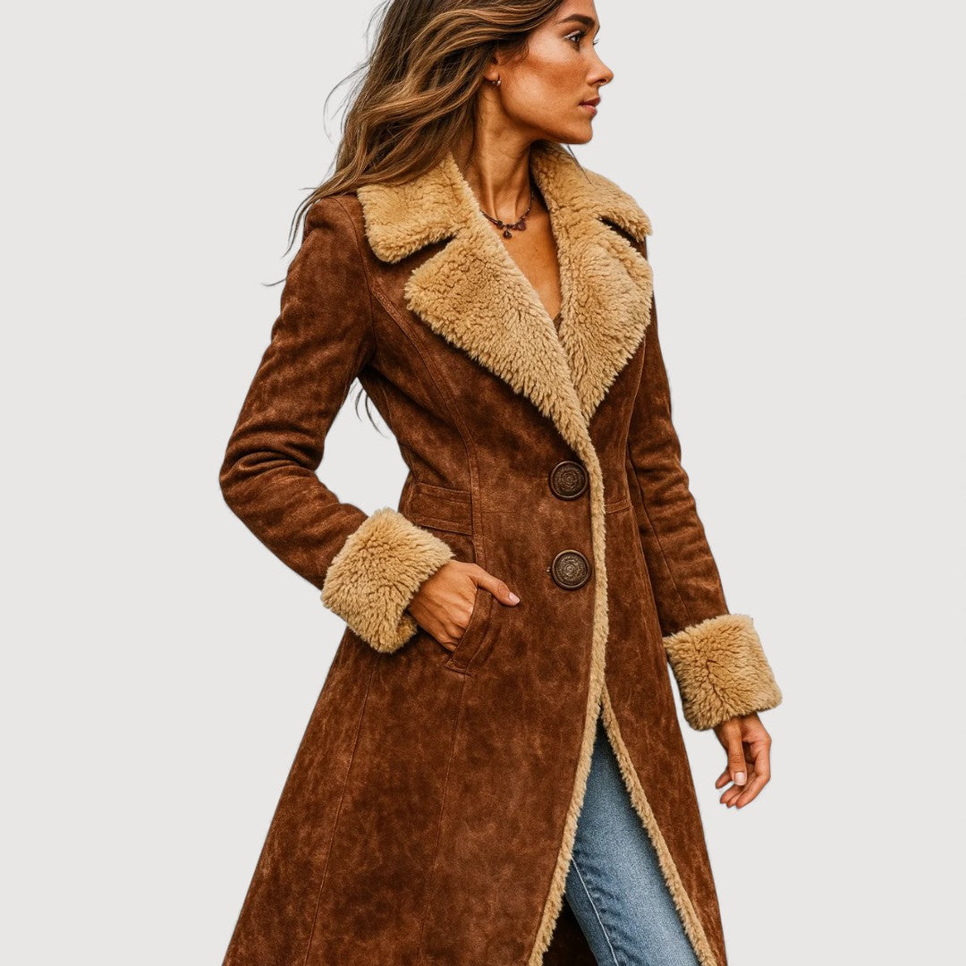 Ara™ Shearling-Style Long Coat