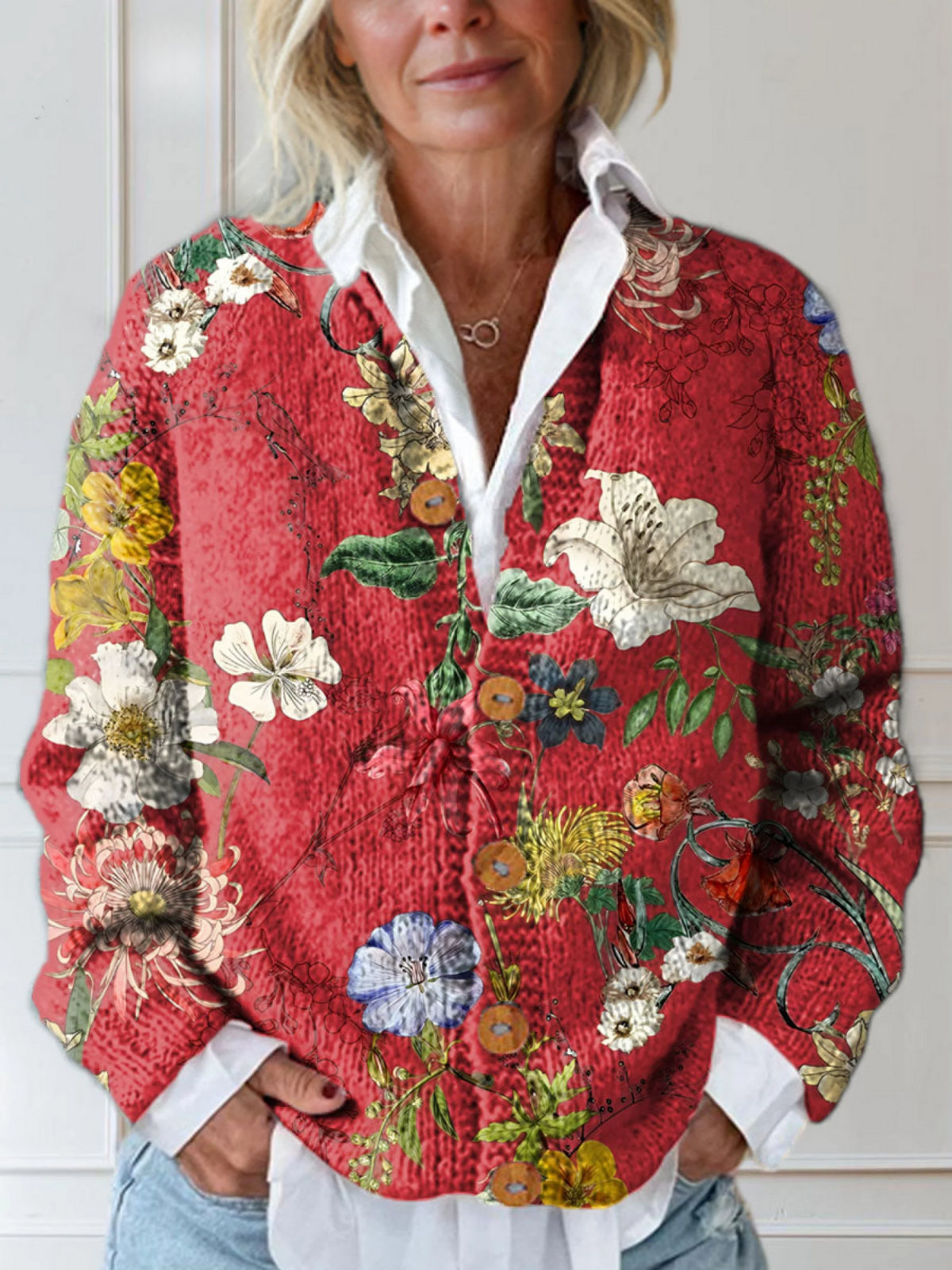 Chloe™ Floral Knit Cardigan