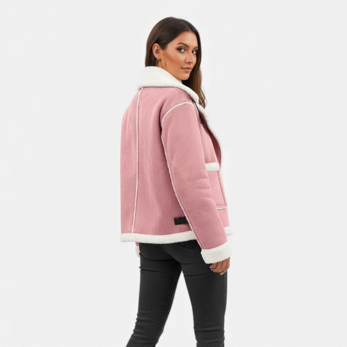 Dorvelli | Women’s Faux-Wool Winter Jacket – Collar Coat with Pockets