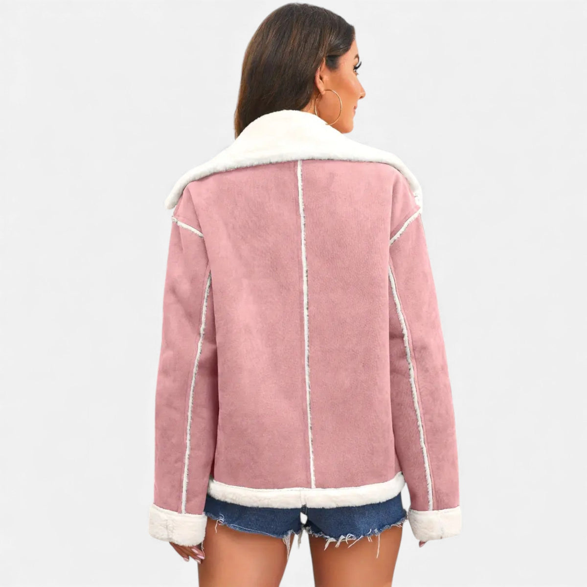 Dorvelli | Women’s Faux-Wool Winter Jacket – Collar Coat with Pockets