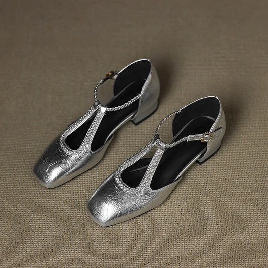 Estelle | Retro Leather Flats
