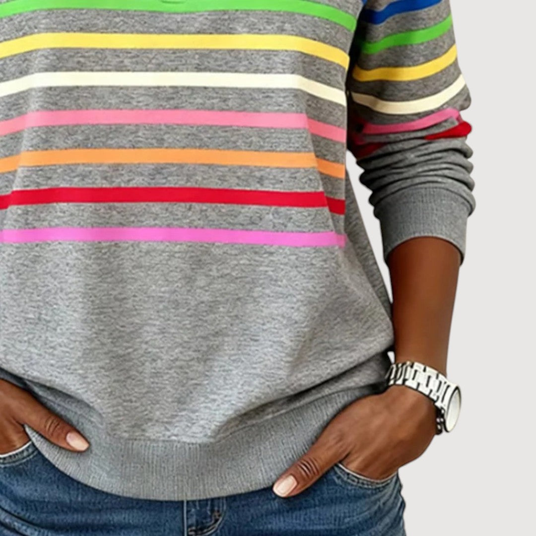 Laica™ Relaxed Zip-Neck Knit Top