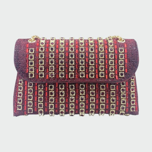 Laviera - Chic Chain Colored Diamond Shoulder Bag