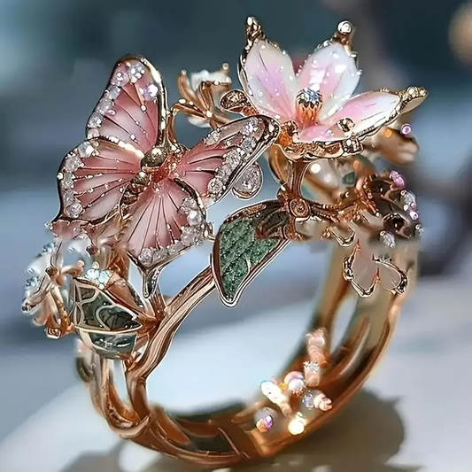 LISA™ - Nature Bright Butterfly Zirconia Ring