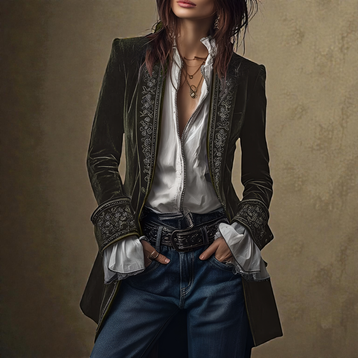 Nuria™ | Elegant Velvet Jacket