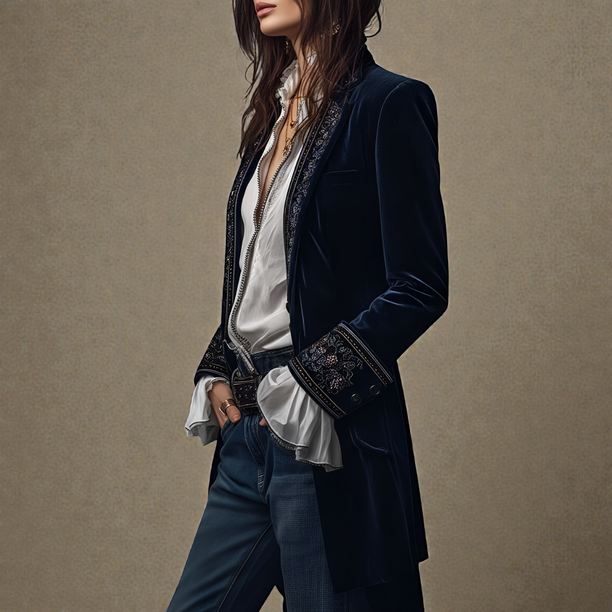 Nuria™ | Elegant Velvet Jacket