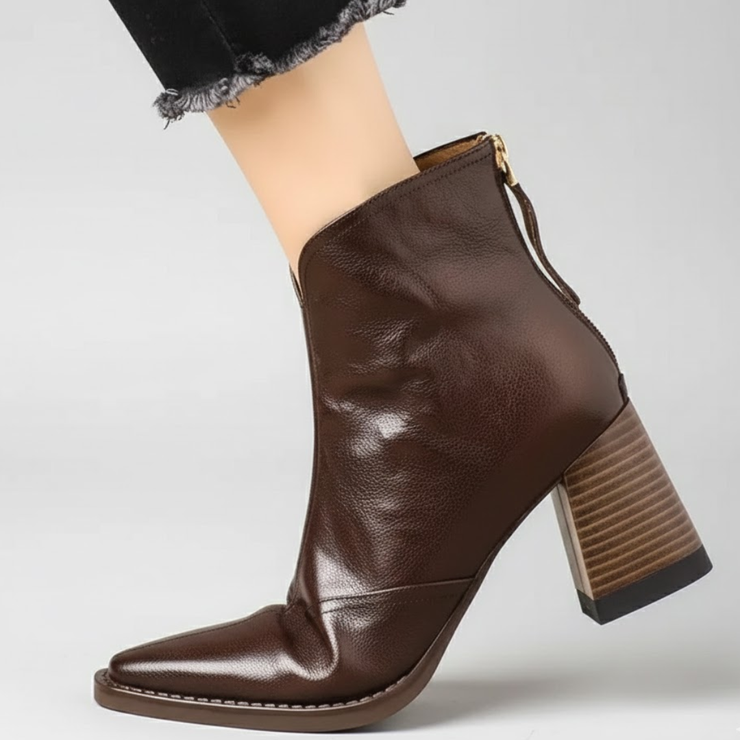 Rosalie™ | Luxury Mid-Heel Ankle Boots