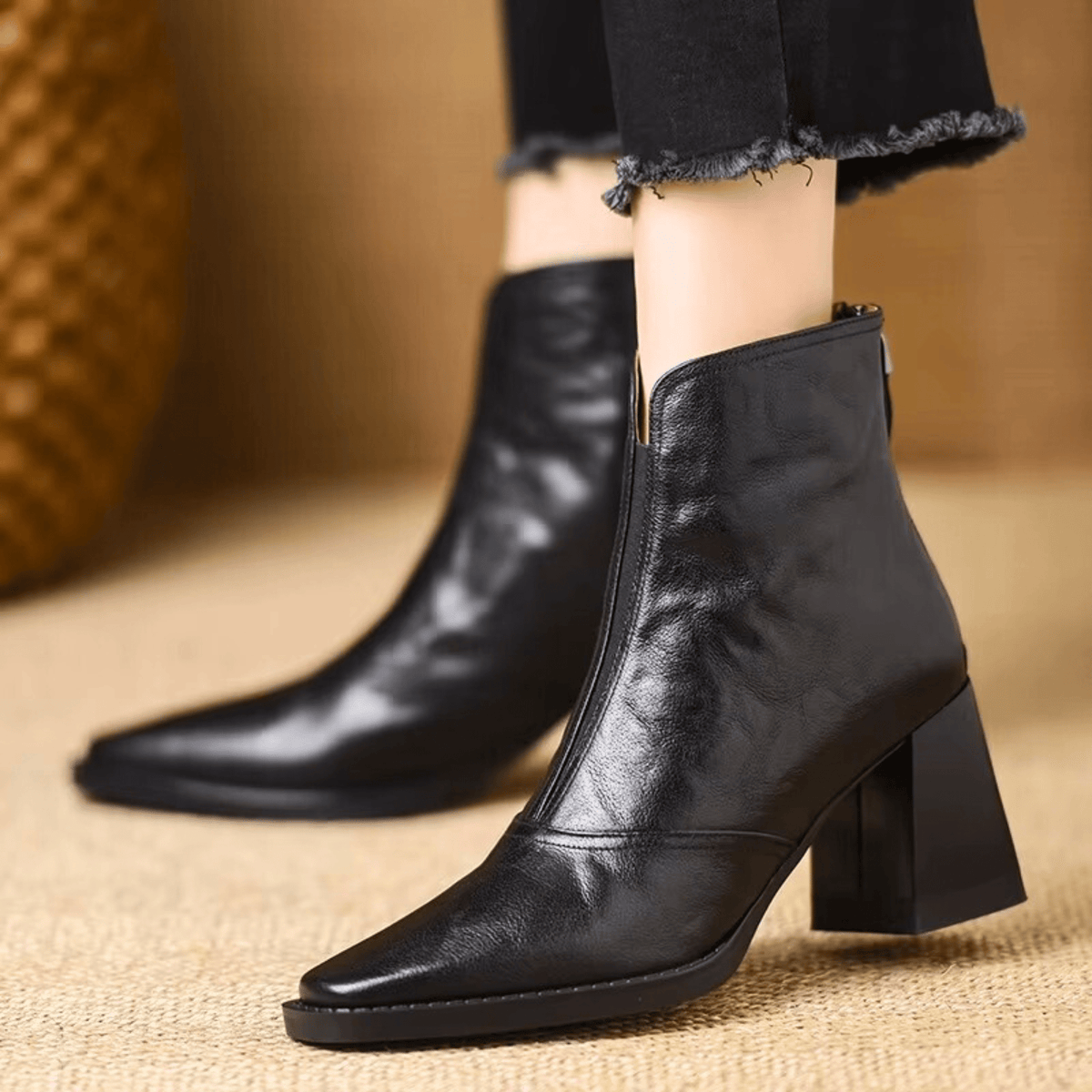 Rosalie™ | Luxury Mid-Heel Ankle Boots