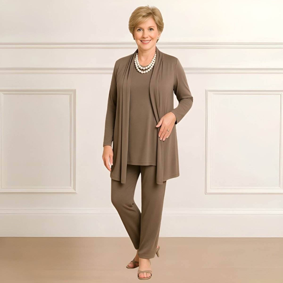 Rosy Cardigan, Top & Pants Set