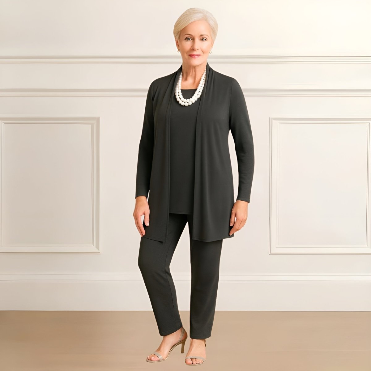 Rosy Cardigan, Top & Pants Set