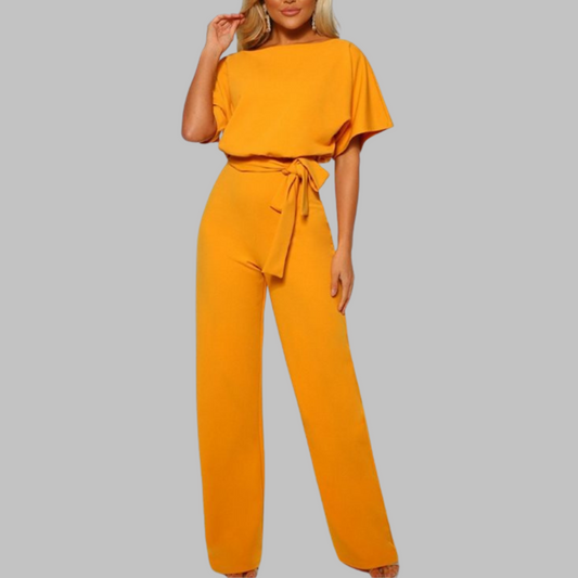 SITA™ - Casual Tie Front Batwing Sleeve Jumpsuit
