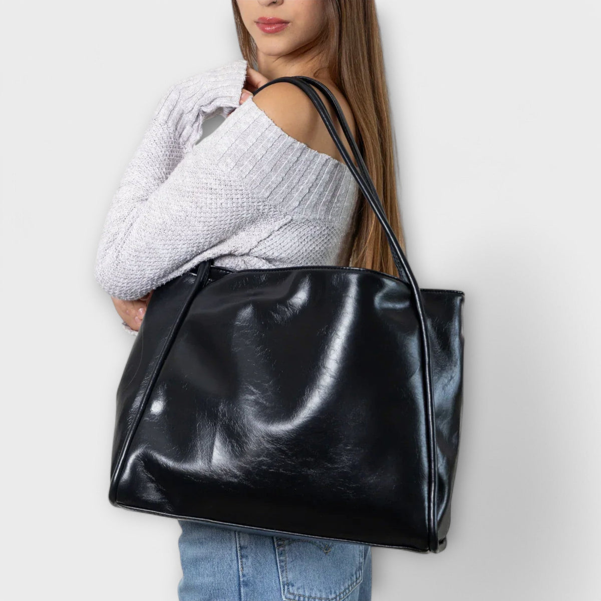 Valerie Blair | Women's Faux Leather Slouchy Shoulder Tote Bag