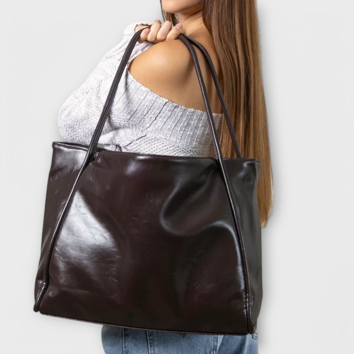 Valerie Blair | Women's Faux Leather Slouchy Shoulder Tote Bag